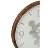 Horloge blanche marron gris grande