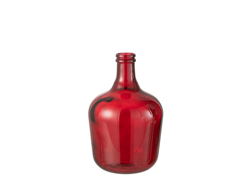 Vase carafe rouge moyen