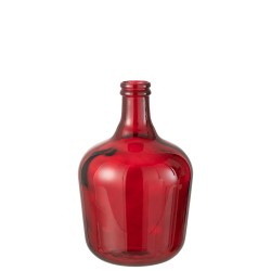 Vase carafe rouge moyen