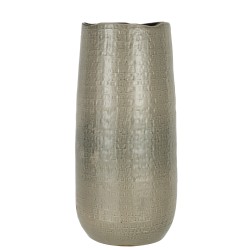 Vase motifs céramique gris large