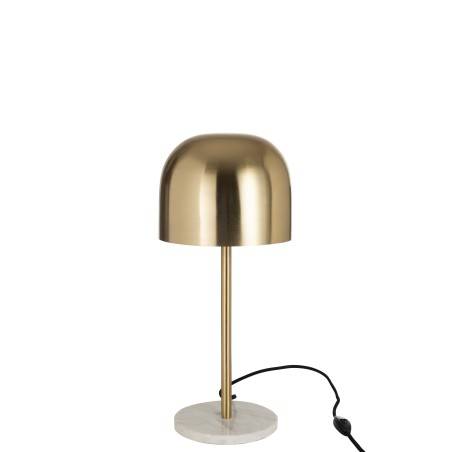 Lampe en métal et marbre doré