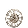 Horloge en chiffres romains métal gris antique