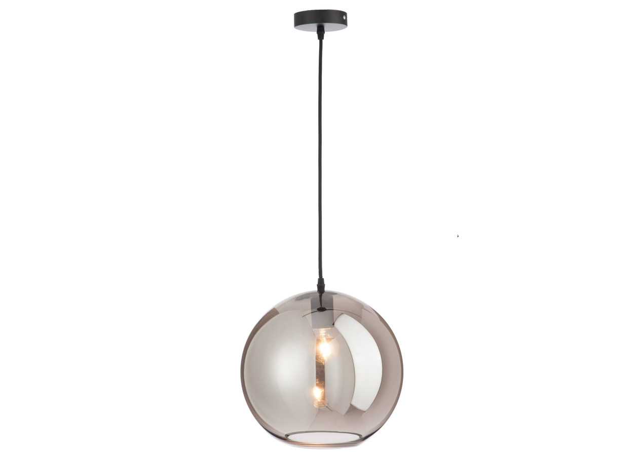 Lampe en verre Miroir argenté grande