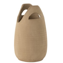 Vase Anse céramique beige large