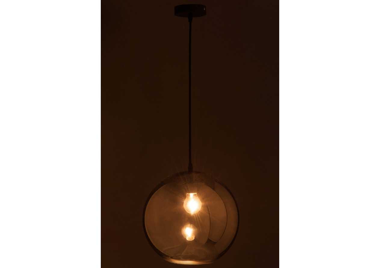 Lampe en verre Miroir argenté grande