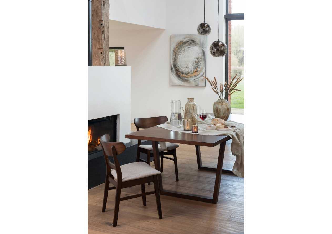 Lampe en verre Miroir argenté grande