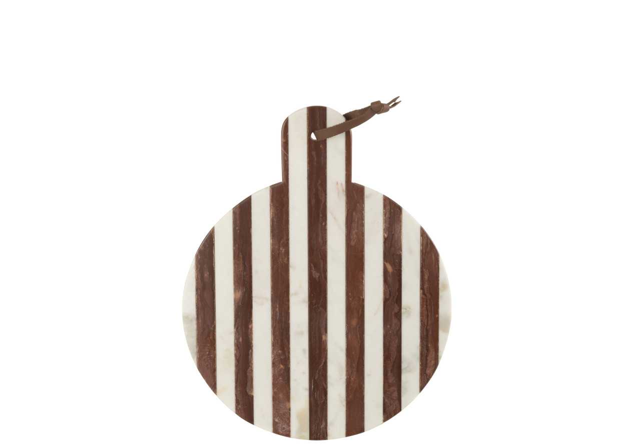 Planche Ronde à rayures en marbre