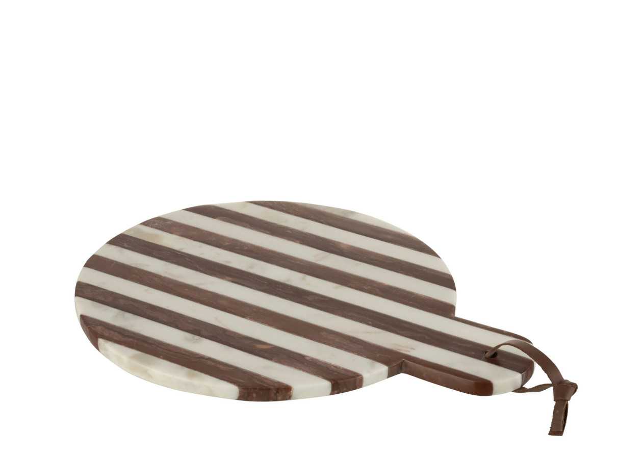 Planche Ronde à rayures en marbre