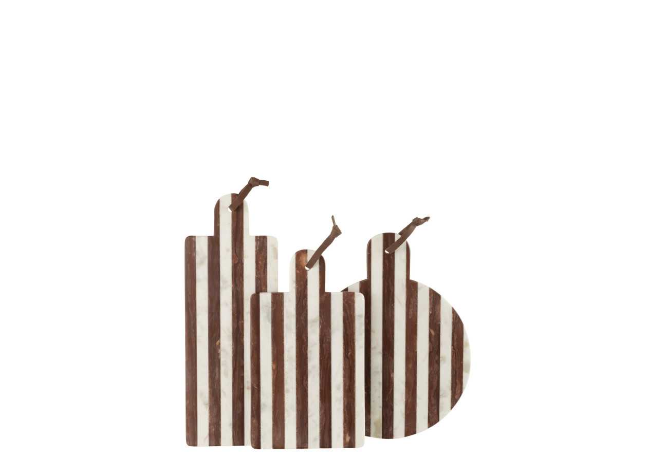 Planche Ronde à rayures en marbre