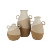 Vase oreille beige/marron grand