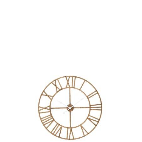 Horloge murale romaine en rotin/métal petite