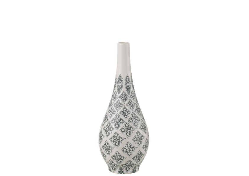 Vase poire Kousa Porcelaine Bleu/Blanc