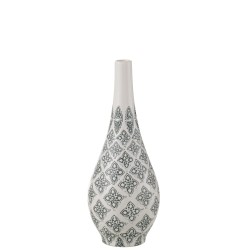 Vase poire Kousa Porcelaine Bleu/Blanc