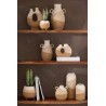 Vase oreille beige/marron grand