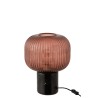 Lampe de table Yufo en marbre rouge/noir