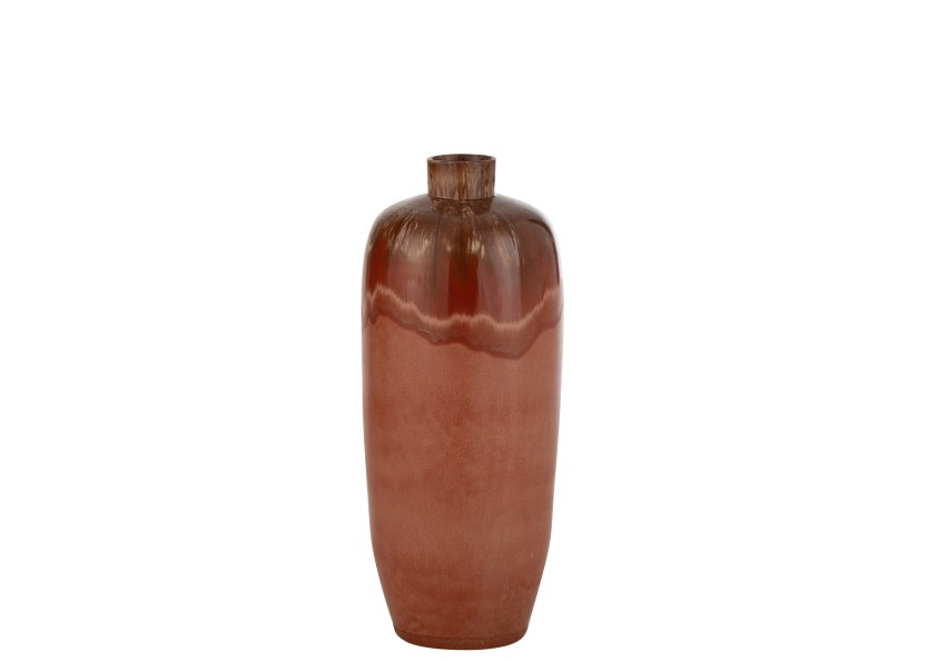 Vase Aline en céramique rouge moyen