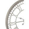 Horloge en chiffres romains en métal/verre gris