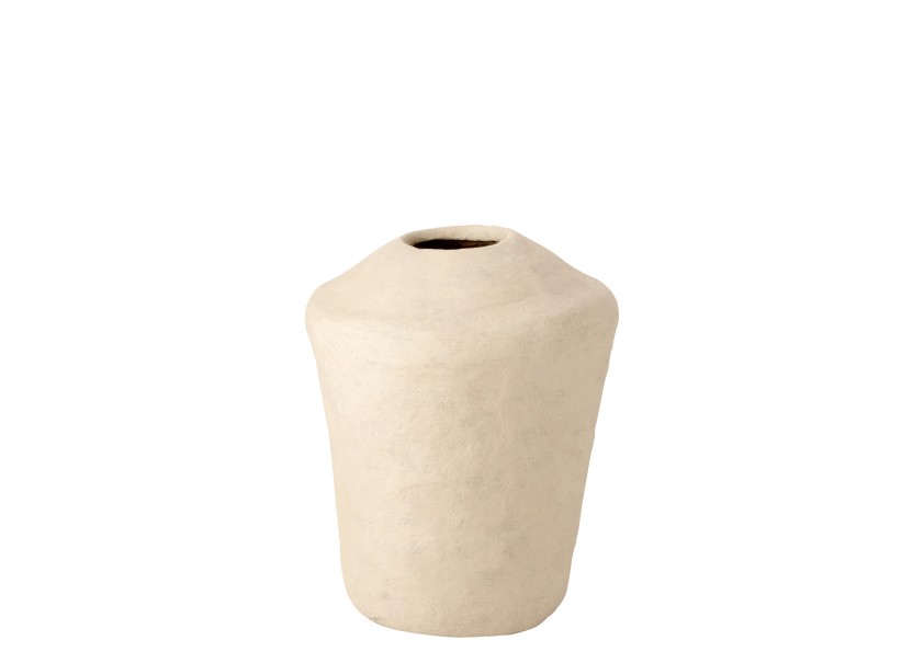 Vase  Tchad blanc grand