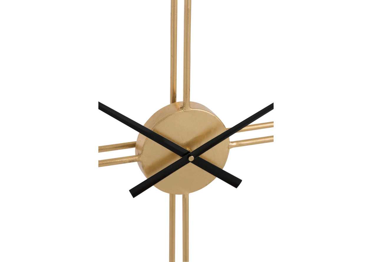 Horloge ovale en métal doré grande