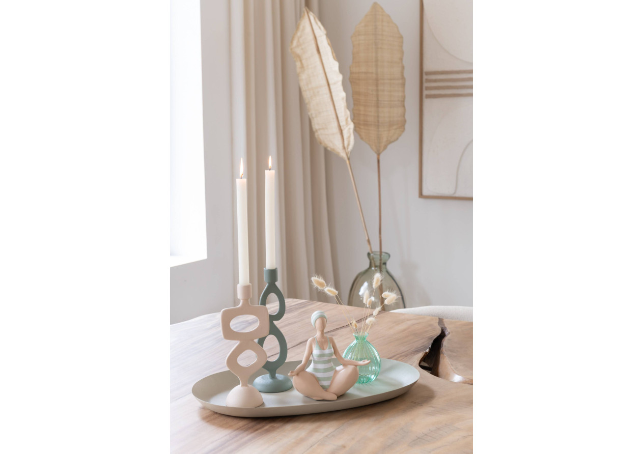 Porte-bougies vert x2