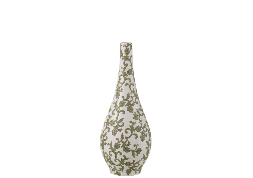 Vase Yezi en porcelaine vert/blanc