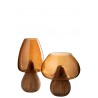 Vase champignon Haut – Verre caramel