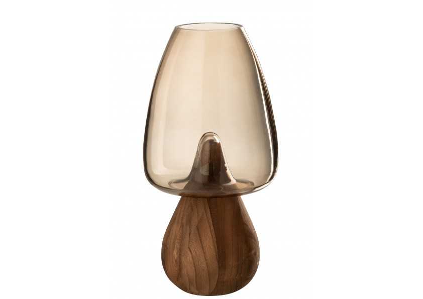 Vase champignon Haut - Verre gris
