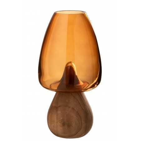 Vase champignon Haut – Verre caramel