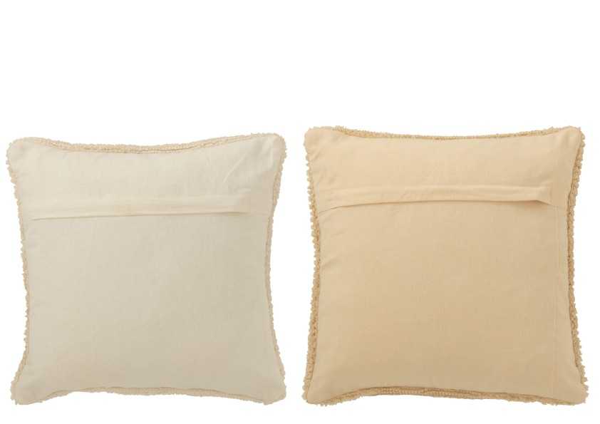 Coussin HoHoHo - Blanc & Beige