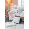 Coussin HoHoHo - Blanc & Beige