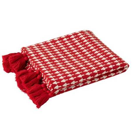 BLANKET CHRISTMAS TREES – ROUGE/BLANC